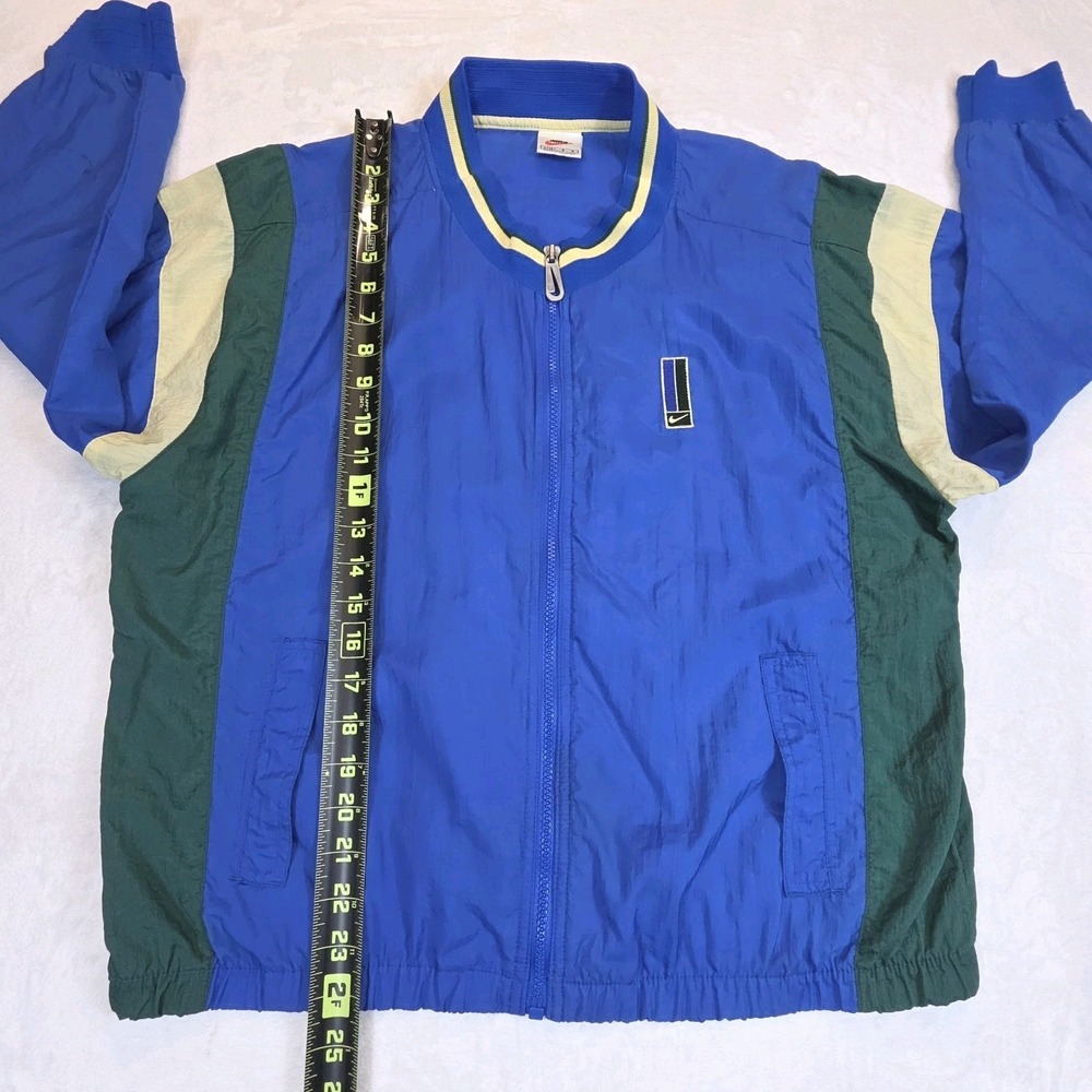 Vintage Nike Windbreaker ColorBlock Zip Long Sleeve Malaysia Blue Size Large 14 - Picture 11 of 12